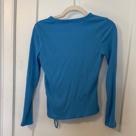 a new day Blue Ruched Long Sleeve Top - Picture 6 of 6